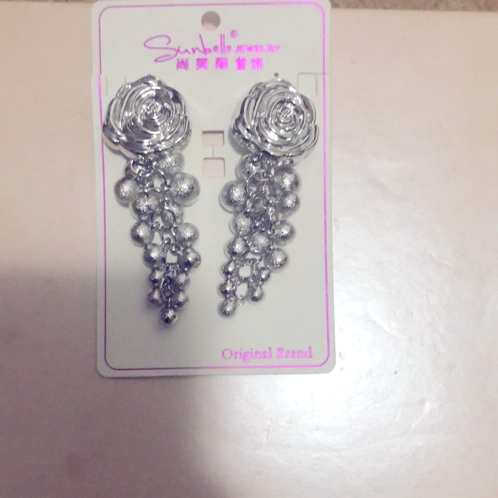 Original Long Silver Earrings